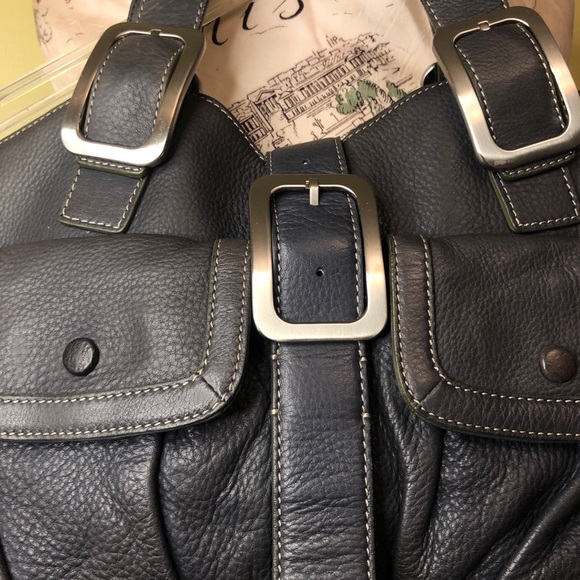 Cole Haan big steel blue hobo. - Picture 3 of 13